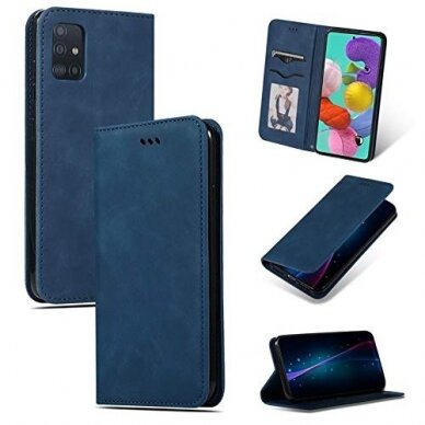 Dėklas Business Style Samsung A715 A71 Tamsiai Mėlynas Dėklas Business Style Samsung A715 A71 Tamsiai Mėlynas