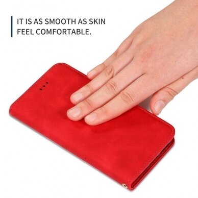 Dėklas Business Style Xiaomi Redmi Note 12 Pro raudonas 3
