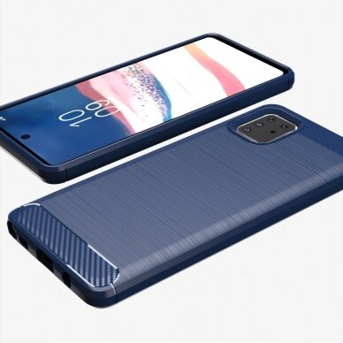 Dėklas Carbon Case Flexible Samsung Galaxy Note 10 Lite mėlynas 1