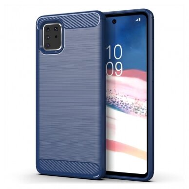 Dėklas Carbon Case Flexible Samsung Galaxy Note 10 Lite mėlynas