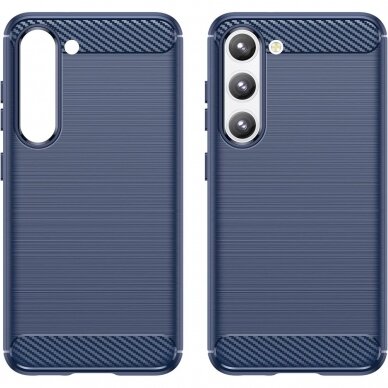 Dėklas Carbon Case Samsung Galaxy S23 mėlynas 2