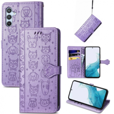 Dėklas Cat-Dog Samsung A145 A14 4G/A146 A14 5G violetinis 1