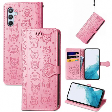 Dėklas Cat-Dog Samsung A726 A72 5G rožinis 1