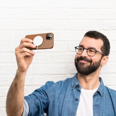 Dėklas Dux Ducis Grit Leather Case for iPhone 14 Plus Rudas 9 Dėklas Dux Ducis Grit Leather Case for iPhone 14 Plus Rudas 9