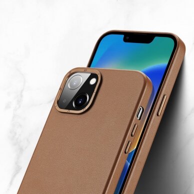 Dėklas Dux Ducis Grit Leather Case for iPhone 14 Plus Rudas 8 Dėklas Dux Ducis Grit Leather Case for iPhone 14 Plus Rudas 8
