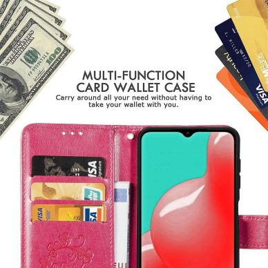 Akcija! Atverčiamas dėklas Flower Book Samsung A22 4G rožinis-raudonas  4 Akcija! Atverčiamas dėklas Flower Book Samsung A22 4G rožinis-raudonas  4