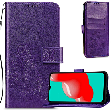 Dėklas Flower Book Samsung A226 A22 5G violetinis Dėklas Flower Book Samsung A226 A22 5G violetinis