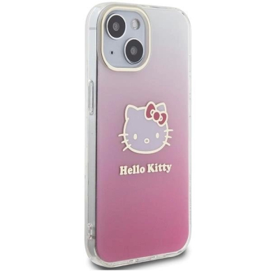 Dėklas Hello Kitty IML Gradient Electrop Kitty Head iPhone 15 - rožinis 3 Dėklas Hello Kitty IML Gradient Electrop Kitty Head iPhone 15 - rožinis 3