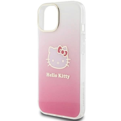 Dėklas Hello Kitty IML Gradient Electrop Kitty Head iPhone 15 - rožinis 5 Dėklas Hello Kitty IML Gradient Electrop Kitty Head iPhone 15 - rožinis 5