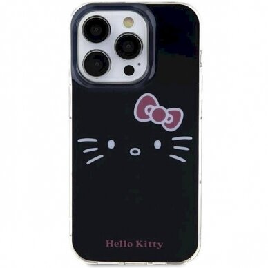 Dėklas Hello Kitty IML Kitty Face iPhone 15 Pro Max - Juodas 2 Dėklas Hello Kitty IML Kitty Face iPhone 15 Pro Max - Juodas 2