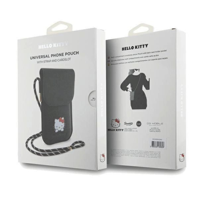 Dėklas Hello Kitty Leather Daydreaming Cord bag - Juodas 5 Dėklas Hello Kitty Leather Daydreaming Cord bag - Juodas 5
