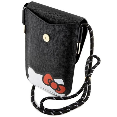 Dėklas Hello Kitty Leather Hiding Kitty Cord bag - Juodas 4 Dėklas Hello Kitty Leather Hiding Kitty Cord bag - Juodas 4