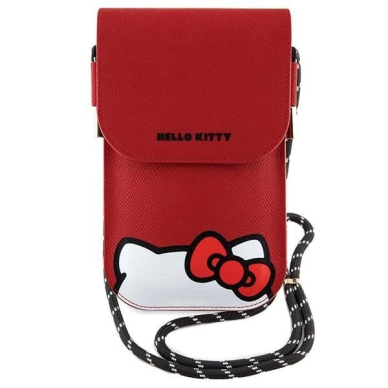 Dėklas Hello Kitty Leather Hiding Kitty Cord bag - Raudonas 1 Dėklas Hello Kitty Leather Hiding Kitty Cord bag - Raudonas 1