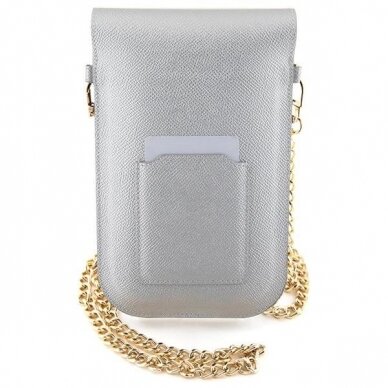 Dėklas Hello Kitty Leather Metal Logo Chain bag - Sidabrinis 1