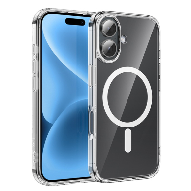 Dėklas Hoco Magnetic Airbag Anti-Fall Protective Shell Apple iPhone 16 skaidrus