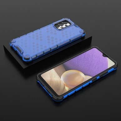 Dėklas Honeycomb Samsung Galaxy A03s (166.5) mėlynas 3