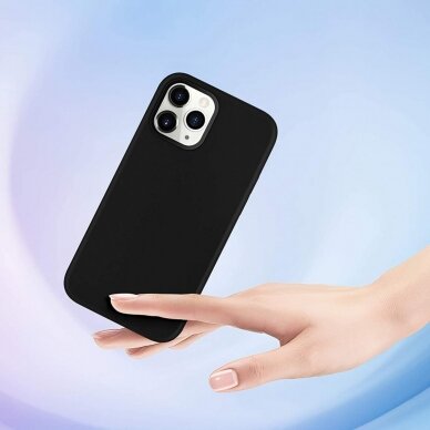 Dėklas Liquid Silicone 1.5mm iPhone 13 juodas 2 Dėklas Liquid Silicone 1.5mm iPhone 13 juodas 2