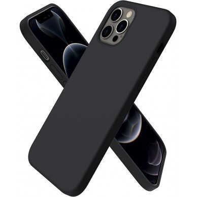 Dėklas Liquid Silicone 1.5mm Apple iPhone 14 Pro juodas