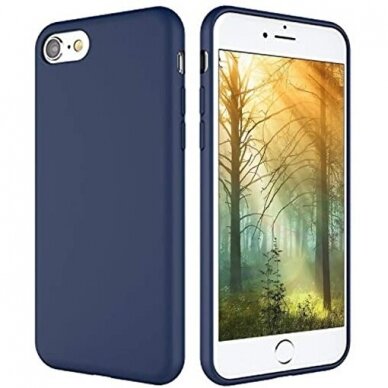 Dėklas Liquid Silicone 1.5Mm Apple Iphone 7/8/Se2020/Se2022 Tamsiai Mėlynas Dėklas Liquid Silicone 1.5Mm Apple Iphone 7/8/Se2020/Se2022 Tamsiai Mėlynas