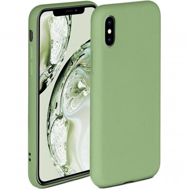 Dėklas Liquid Silicone 1.5mm Apple iPhone X/XS Žalias