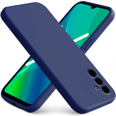 Dėklas Liquid Silicone 1.5mm Samsung A136 A13 5G/A04s tamsiai mėlynas Dėklas Liquid Silicone 1.5mm Samsung A136 A13 5G/A04s tamsiai mėlynas