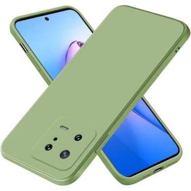 Dėklas Liquid Silicone 1.5mm Xiaomi 13 žalias Dėklas Liquid Silicone 1.5mm Xiaomi 13 žalias