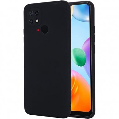 Dėklas Liquid Silicone 1.5mm Xiaomi Redmi 10C juodas