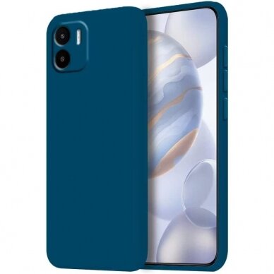 Dėklas Liquid Silicone 1.5mm Xiaomi Redmi A1 tamsiai mėlynas Dėklas Liquid Silicone 1.5mm Xiaomi Redmi A1 tamsiai mėlynas