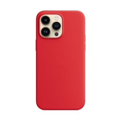 Dėklas Mag Silicone Case Apple iPhone 14 Pro raudonas Dėklas Mag Silicone Case Apple iPhone 14 Pro raudonas