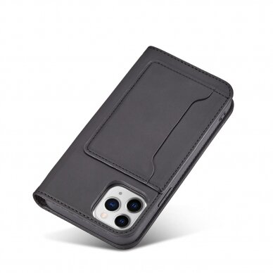 Dėklas Magnet Card Case for iPhone 12 Pro Max Juodas 16