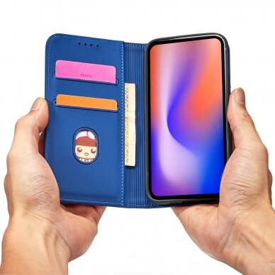 Dėklas Magnet Card Case for iPhone 12 Pro Max Mėlynas 21