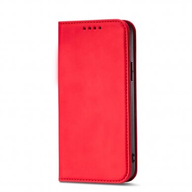 Dėklas Magnet Card Case for iPhone 12 Pro Max Raudonas 8