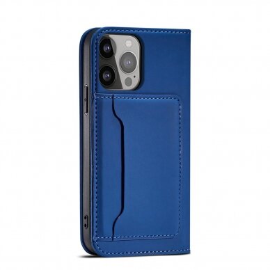 Dėklas Magnet Card Case for iPhone 13 mini Mėlynas 5