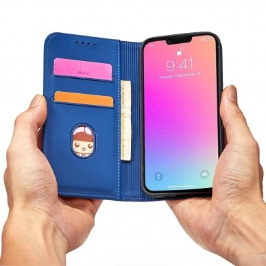 Dėklas Magnet Card Case for iPhone 13 mini Mėlynas 10