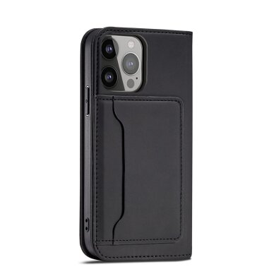 Akcija! Dėklas Magnet Card Case for iPhone 13 Pro Juodas  10
