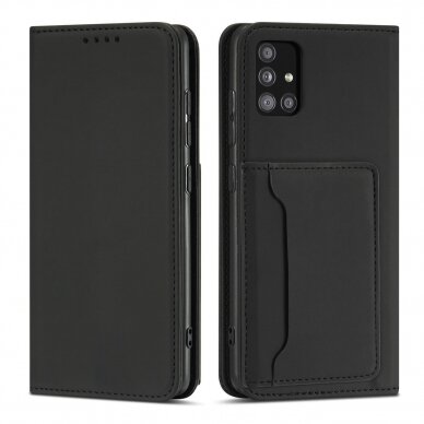 Dėklas Magnet Card Case for Xiaomi Redmi Note 11 Juodas 1 Dėklas Magnet Card Case for Xiaomi Redmi Note 11 Juodas 1