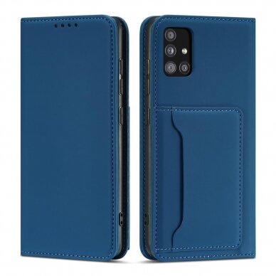 Dėklas Magnet Card Case Samsung Galaxy A13 5G Mėlynas Dėklas Magnet Card Case Samsung Galaxy A13 5G Mėlynas