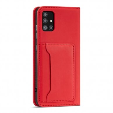 Dėklas Magnet Card Xiaomi Redmi Note 11 Pro Raudonas 10