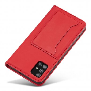 Dėklas Magnet Card Xiaomi Redmi Note 11 Pro Raudonas 16