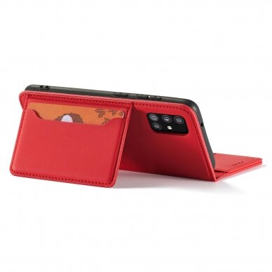 Dėklas Magnet Card Xiaomi Redmi Note 11 Pro Raudonas 14