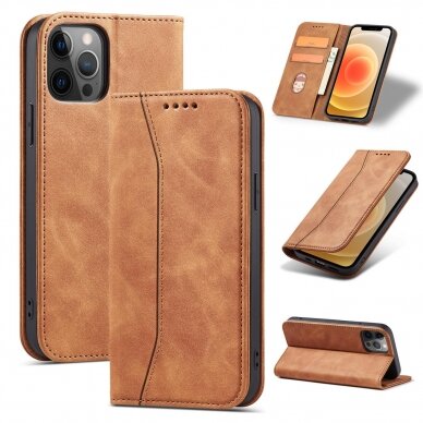 Dėklas Magnet Fancy Case for iPhone 12 Pro Max Rudas 4