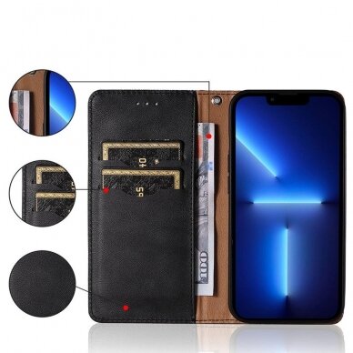 Dėklas Magnet Strap Case for Xiaomi Redmi Note 11 Juodas 8