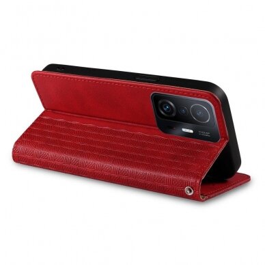 Dėklas Magnet Strap Case for Xiaomi Redmi Note 11 Pro Raudonas 8