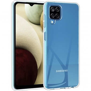 Dėklas Mercury Clear Silicone Samsung A125 A12 skaidrus
