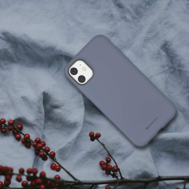 Dėklas Mercury Silicone Case Apple Iphone 11 Levandos Pilka 2 Dėklas Mercury Silicone Case Apple Iphone 11 Levandos Pilka 2