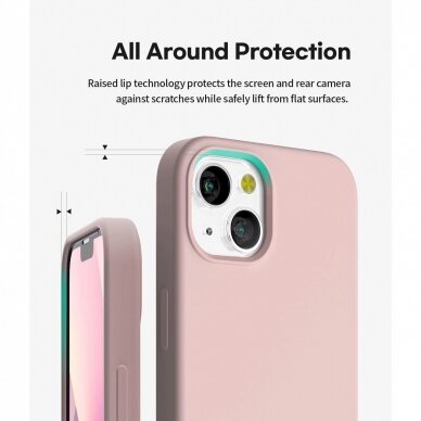 Dėklas Mercury Silicone Case Apple iPhone 13 mini rožinio smėlio  2