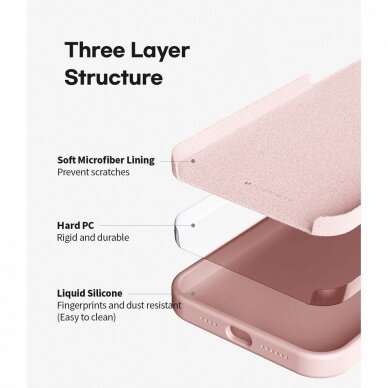 Dėklas Mercury Silicone Case Apple iPhone 13 mini rožinio smėlio  3