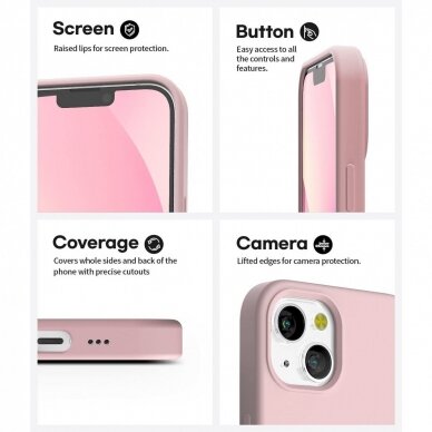 Dėklas Mercury Silicone Case Apple iPhone 13 mini rožinio smėlio  4