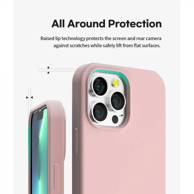 Dėklas Mercury LSR Soft Apple iPhone 13 Pro Max rožinio smėlio  2