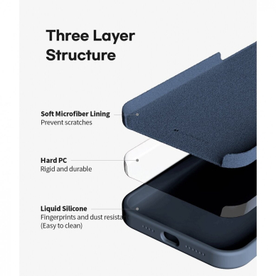 Dėklas Mercury Silicone Case Apple iPhone 13 tamsiai mėlynas 3 Dėklas Mercury Silicone Case Apple iPhone 13 tamsiai mėlynas 3